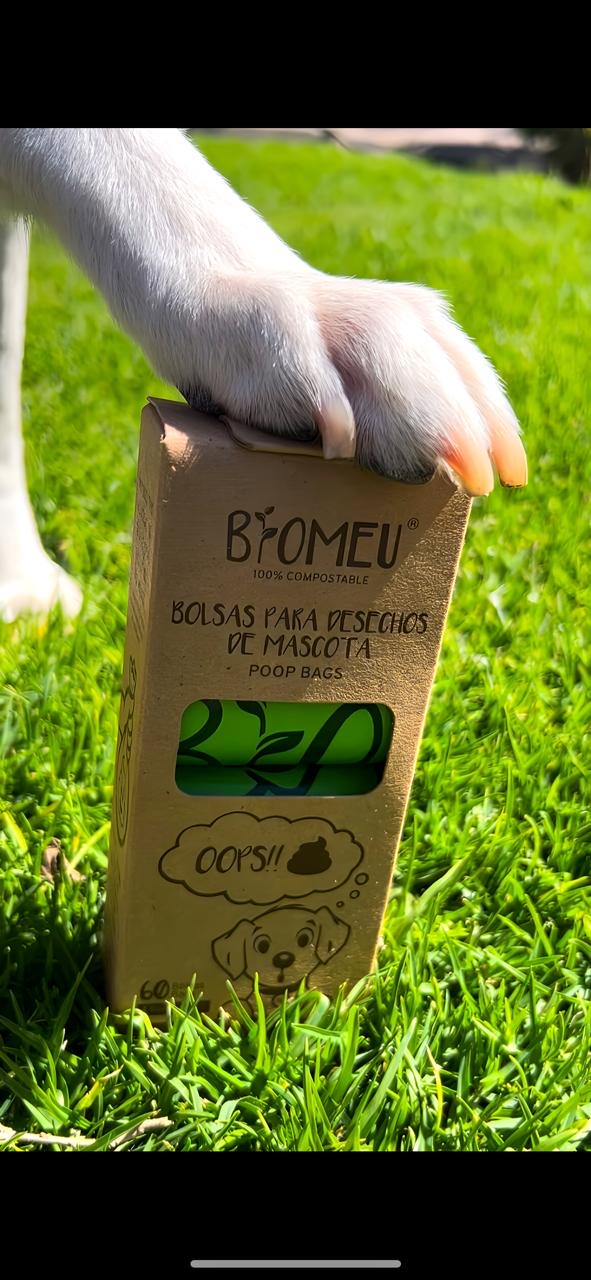 BOLSAS COMPOSTABLES PRA DESECHOS DE MASCOTA 120 BOLSAS CAJA CON 8 ROLLOS